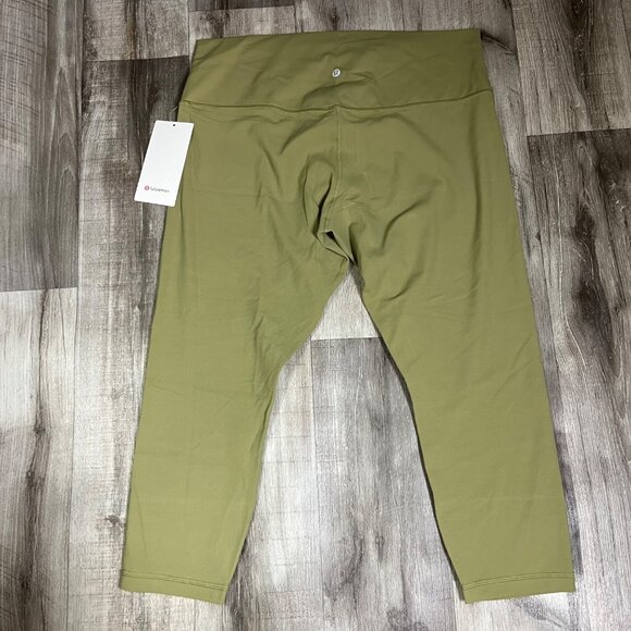 Lululemon Athletic Align HR Crop Yoga Pants Bronze Green NWT Women’s Size 18 - Picture 2 of 6